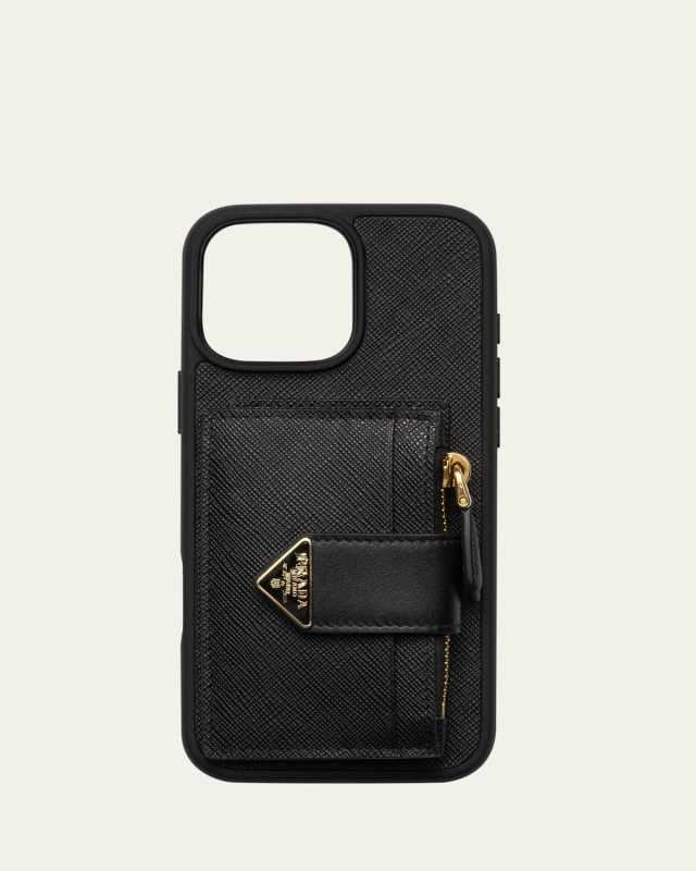 Saffiano Leather iPhone 16 Pro Max Case